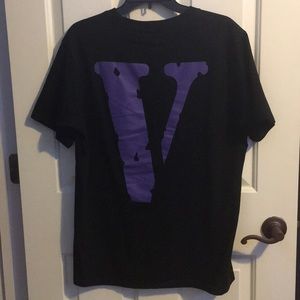 Purple trademark Vlone shirt